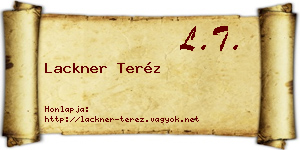 Lackner Teréz névjegykártya